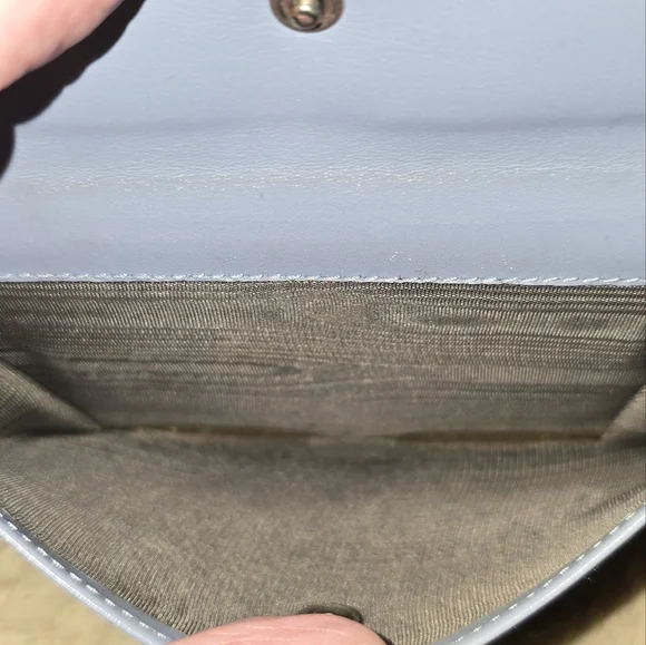 Prada Compact Wallet. Light Blue Soft Italian Leather EUC